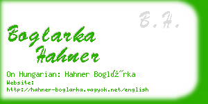 boglarka hahner business card